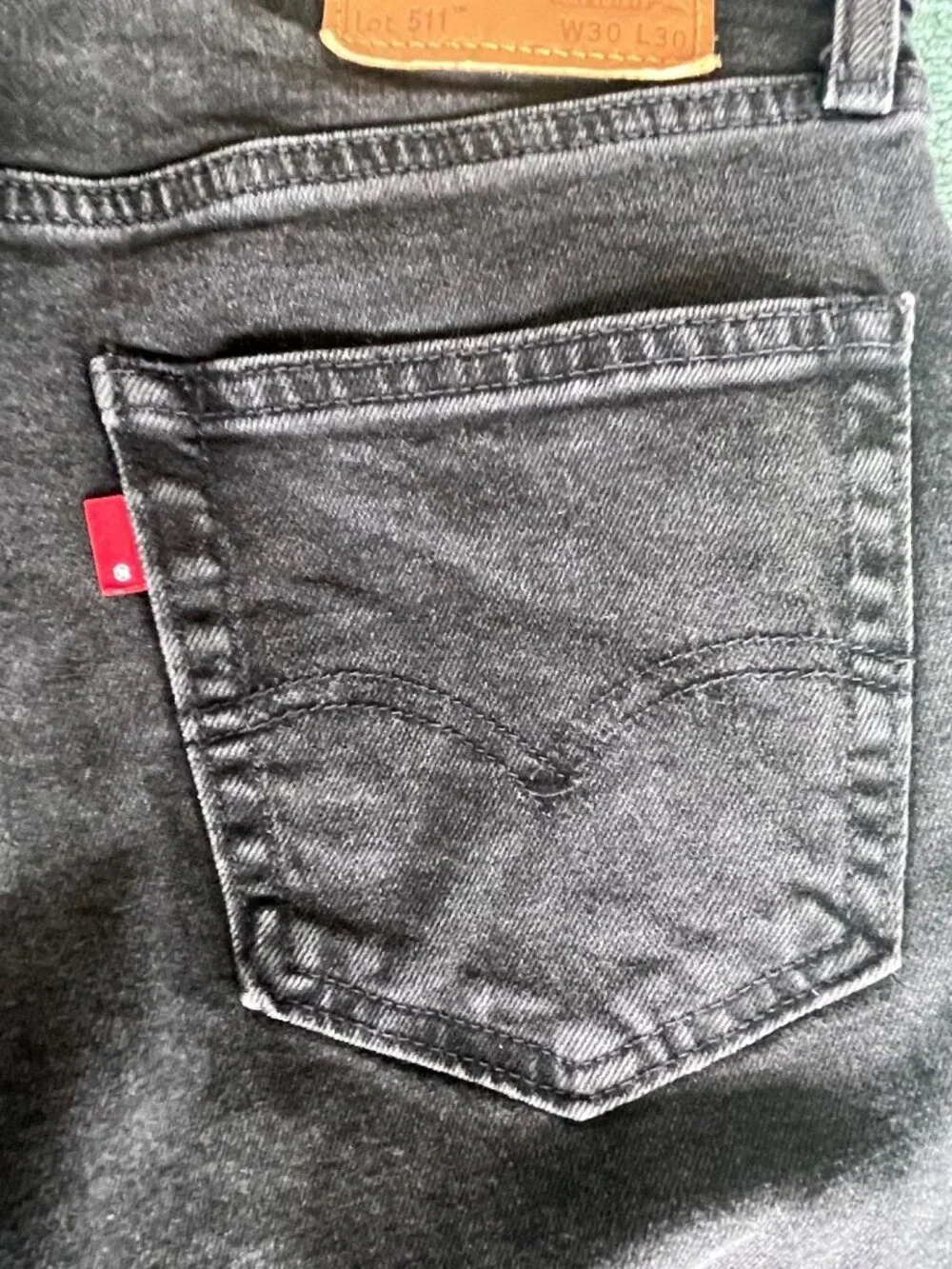 Levis Premium Lot 511 Slim Fit Jeans Black W30 L30 Mens Denim Pants Without Prin